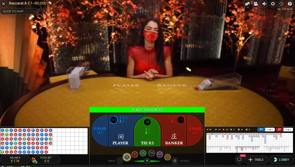 Baccarat Online Table